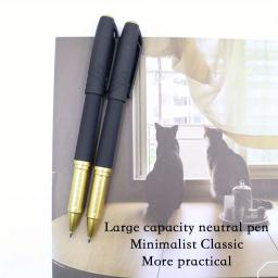 Caneta gel de tinta preta de grande capacidade 1.0 ponta bala caligrafia prática carbono preto para negócios de negócios de estudantes da escola - Image 2