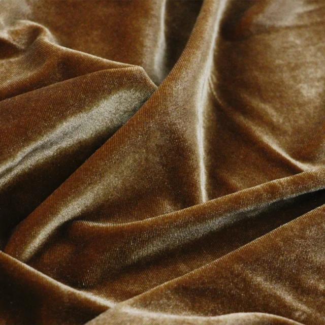Veludo Coreano Grosso de Alta Qualidade por Metro - Tecido Suave e Estirável para Roupas e Vestidos com Bordado Elegante
