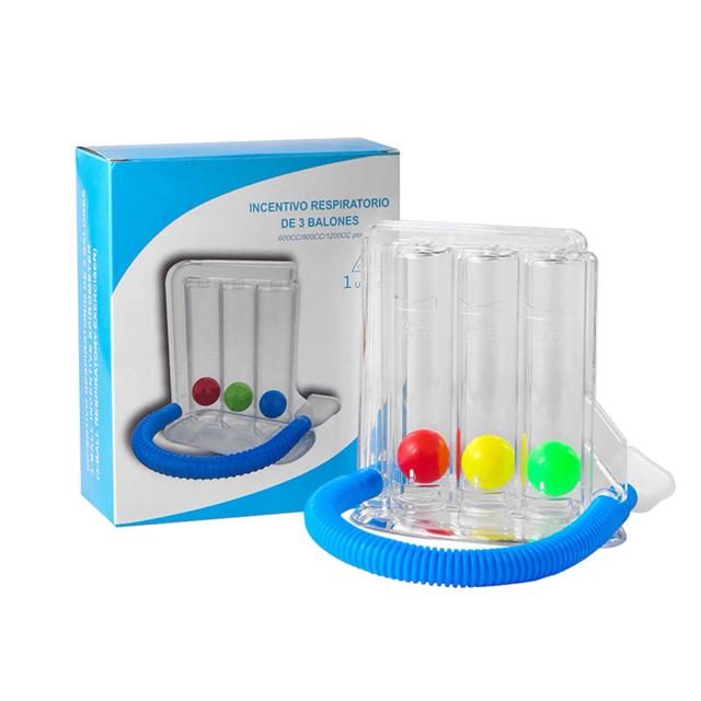 3/4 Bolas Treinador de Respiração Pulmonar Exercitador Espirometria Respiratória