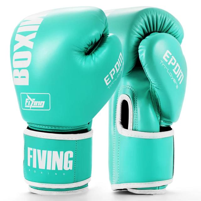 Luvas de Boxe de Couro PU para Treinamento em Kickboxing, Muay Thai e Artes Marciais - Disponíveis em 6 oz a 14 oz para Homens e Mulheres