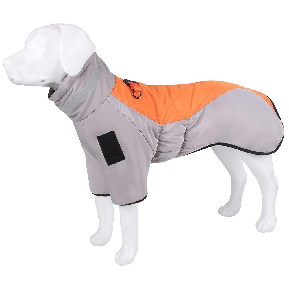 Colete impermeável com gola alta para animais de estimação, roupas grandes, jaqueta para cães grandes, casaco quente, galgo de buldogue francês, inverno - Image 1