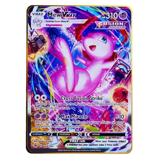 Cartão de Metal Pokémon: Gengar VMAX, Rayquaza, Charizard e Pikachu - Brinquedo Ideal para Crianças e Fãs de Anime
