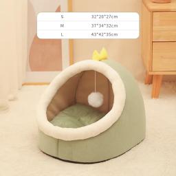 Gato casa fechado casa de animais de estimação inverno morno cão casa de gato suprimentos para animais de estimação pequeno e médio porte suprimentos para cães e gatos - Image 4