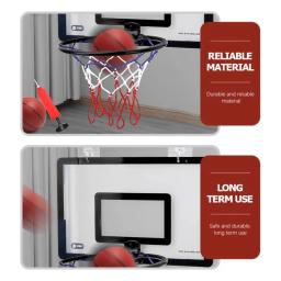 Mini cesta de basquete para crianças e adultos, cesta de basquete pequena para porta montada na parede e sala de tiro, conjunto de jogo esportivo - Image 2