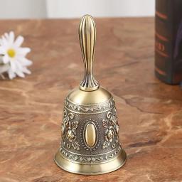 Manual de meditação sino mão estilo retro sorte jantar oração tibetano serviço budista portátil artesanal bronze decoração da sua casa - Image 4