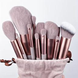 Conjunto de pincéis de maquiagem, 13 peças, profissional, base macia, pó, corretivo, sombra, delineador, blush, maquiagem cosmética, ferramenta de beleza - Image 1