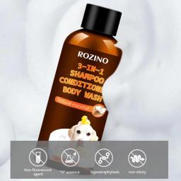 Shampoo e condicionador de coco para cães, hidratante sem lágrimas, orgânico, lavagem para cães, tapete, 3 em 1 - Image 2
