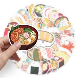 10/50 pçs dos desenhos animados sushi adesivo conjunto comida japonesa adesivos para diário planejador diy artesanato scrapbooking diário notebook portátil - Image 6