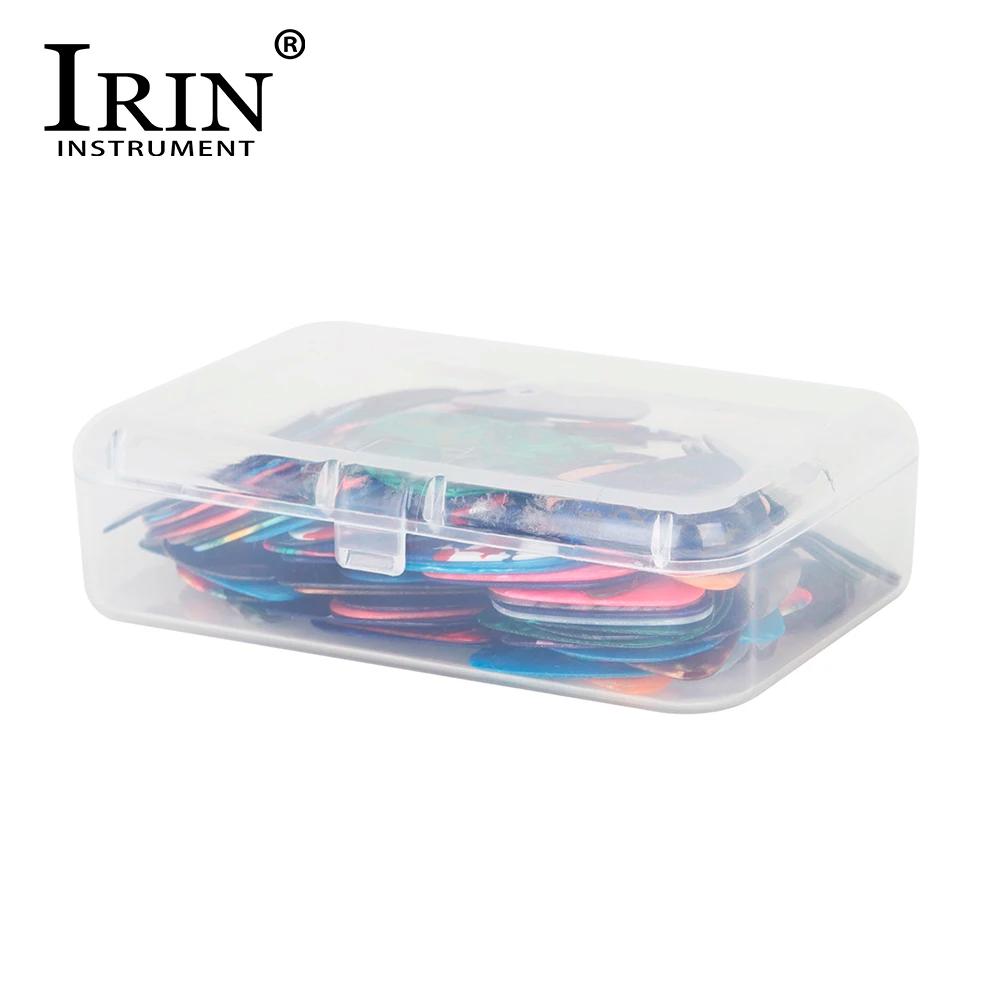 IRIN-Palhetas de guitarra coloridas, Plectrum Celulóide, Ukulele, Baixo Elétrico, Peças e Acessórios, Random Color, 0,71mm, 100pcs - Image 1