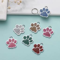 Nome personalizado para animais de estimação, identificação gravada livre, pingente anti-perdido, nome pata, placa de identificação, placa de identificação, chaveiro acessórios, cachorro, cão, gato - Image 3