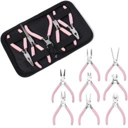 Anti-Slip Splicing e Fixação Alicates de Jóias, Punho Bonito Cor Rosa, Kit de Ferramentas e Equipamentos para Fazer Jóias DIY, Bordados - Image 1