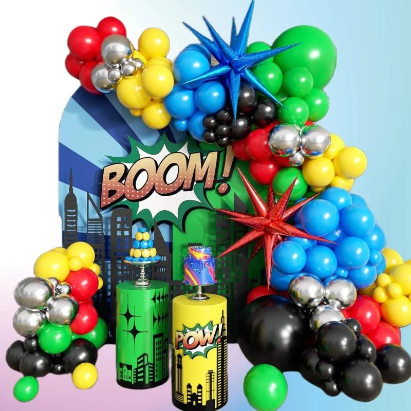 Conjunto de estrela-como balão de alumínio e grinalda, conjunto de 137 peças, decoração para festas de aniversário e juventude - Image 1