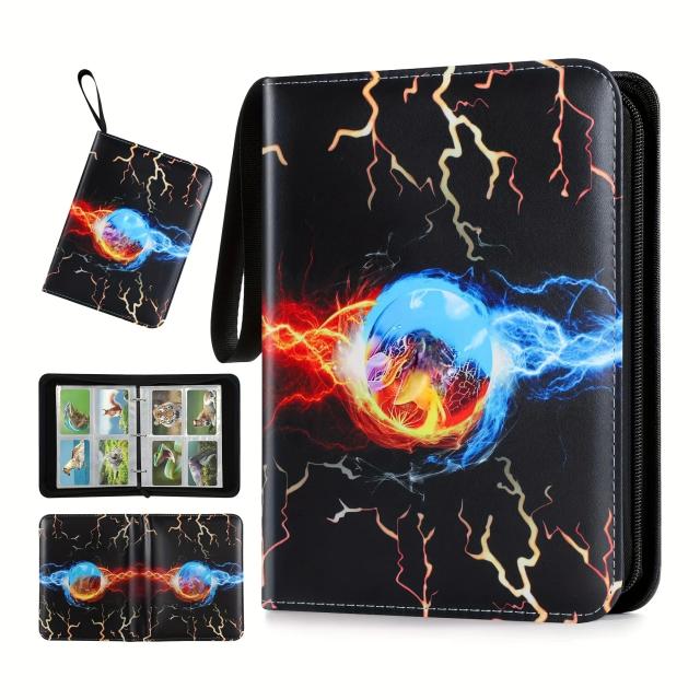 Álbum Portátil para Colecionar até 400 Cartões Pokémon com 50 Mangas Removíveis e Compatibilidade com Jogos TCG