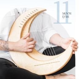 HLURU-Lua Lira Piano Harpa, 15 Cordas, 8 ou 11 Cordas, Orpus, Instrumento Portátil, Celestial - Image 2