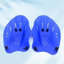Pás de mão para treinamento de natação com alças ajustáveis, luvas para aleta, luvas de mergulho para adultos e crianças, 1 par - Image 2