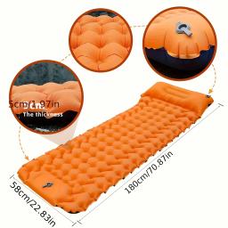 Almofada de dormir ao ar livre acampamento colchão inflável com travesseiros esteira de viagem cama dobrável ultraleve almofada de ar caminhadas trekking - Image 4