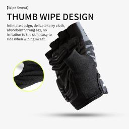 Luvas de Ciclismo Meio-Dedo, Silicone Líquido, Absorvente de Choque, Respirável, Esportes, Bicicleta, Fitness, 2023 - Image 3