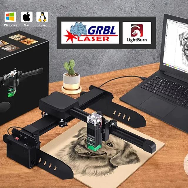 Gravadora a Laser Multifuncional 20W: Corte e Marcação em Aço Inoxidável, Madeira, Couro e Mais com Conexão Bluetooth