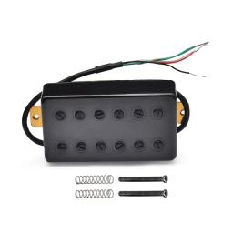Captador Humbucker para guitarra elétrica LP, bobina dupla, 12 furos, 50mm, 52mm, pescoço, ponte, preto, cromo - Image 3
