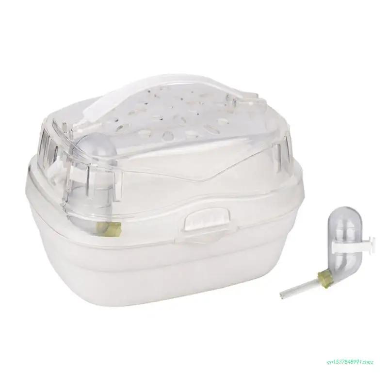 Gaiola saída para coelho, pequeno animal estimação com capa ventilada, caixa transporte plástico para animais - Image 1