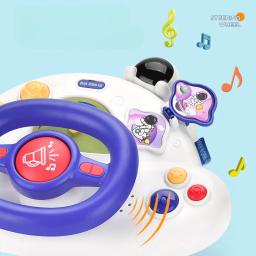 Volante elétrico do bebê para assentos de carro e brinquedo do carrinho com som crianças cedo educacional carrinho volante brinquedos vocais - Image 5