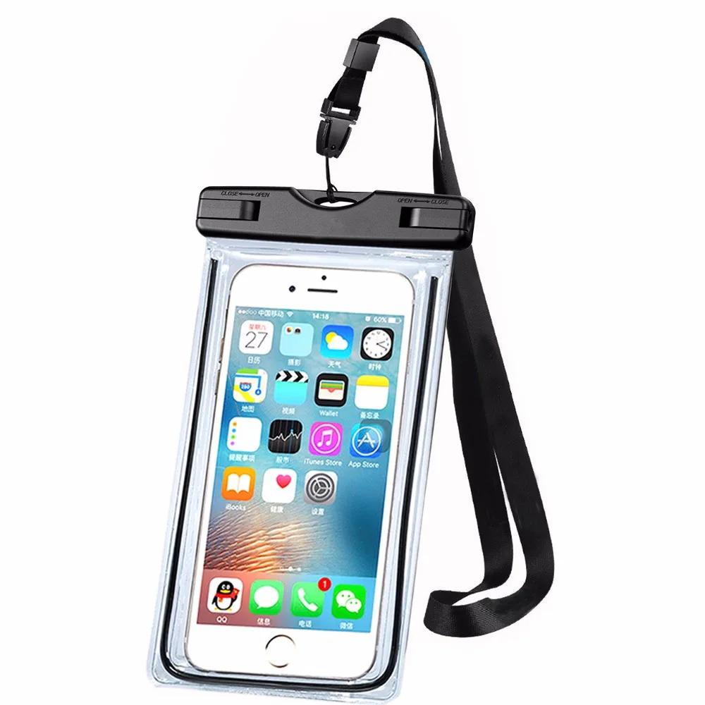 Estojo impermeável universal com alça, 1 parte, transparente, impermeável, bolsa seca, para caiaque, praia, pesca, 1 parte - Image 1