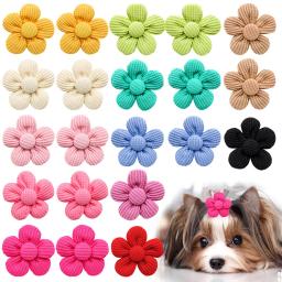 Spring Bows para cachorro e gato, Flower Bowknot Rubber Bands para cães, Fashion Dog Hair Accessories, Dog Grooming Accessories, 10Pcs - Image 1