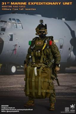 Fácil e simples es 26043sd 1/6 marines queda livre pára-quedas militar homem combate uniforme com armas 12 Polegada figura de ação modelo - Image 2