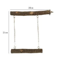 Papagaio Stand Swing Brinquedos com poleiro de madeira, quebra-cabeça resistente à mordida, Fitness Bird Perch, Trapeze Stick for Lovebird and Cockatiel - Image 6