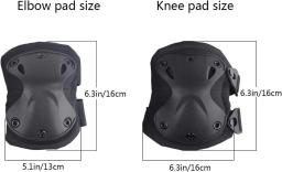 Conjunto de almofadas protetoras de joelho e cotovelo de combate tático para jogo de paintball cs ao ar livre ciclismo segurança skate engrenagem patins joelheira - Image 3