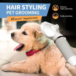 Portátil Handheld Dog Blow secador com escova, Pet Lavagem, Dog Grooming Equipment, 5 em 1 - Image 6