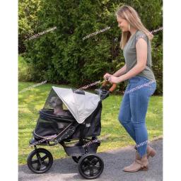 Pet Gear Carrinho de estimação AT3 sem zíper para gatos/cachorros, entrada sem zíper, fácil dobra com uma mão, pneus de corrida, forro removível, suporte de copo - Image 2