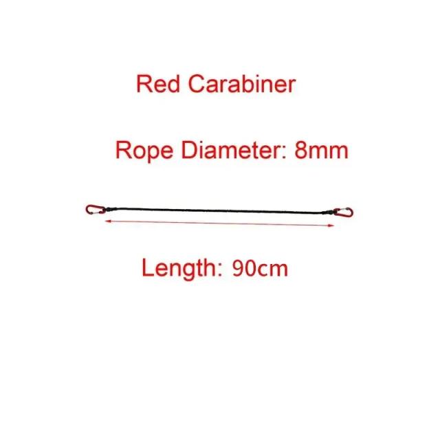 Cabo de Bungee Heavy Duty com Mosquetão e Ganchos - Ideal para Caiaque, Ciclismo e Transporte de Bagagens