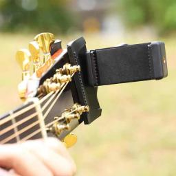 Suporte de telefone para instrumento musical, montagem com clipe, rotação de 360 graus para cabeça de guitarra - Image 4