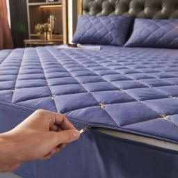 Capa de colchão acolchoado grosso, removível, 6 lados, tudo incluído, cama king e queen size, lençol, novo - Image 3
