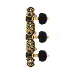 Yibuy-Guitarra clássica Tuning Kit com chave de fenda, esquerda, dourado, preto - Image 2