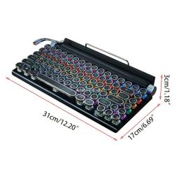 Teclado computador retro máquina escrever teclado para desktop computador portátil jogos dropship - Image 6
