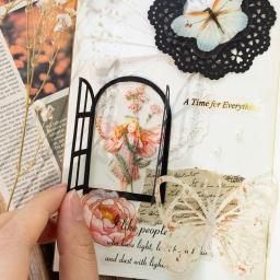 Journamm-Recorte Quadro Craft Paper, DIY Scrapbooking Materiais, Lixo Diário, Papelaria Colagem, Preto e Branco, Decoração, 16pcs por pacote - Image 3
