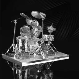 3D Metal Puzzle Model Kits para Crianças, Laser Cut, Jigsaw Toy, Drum Set, DIY - Image 5
