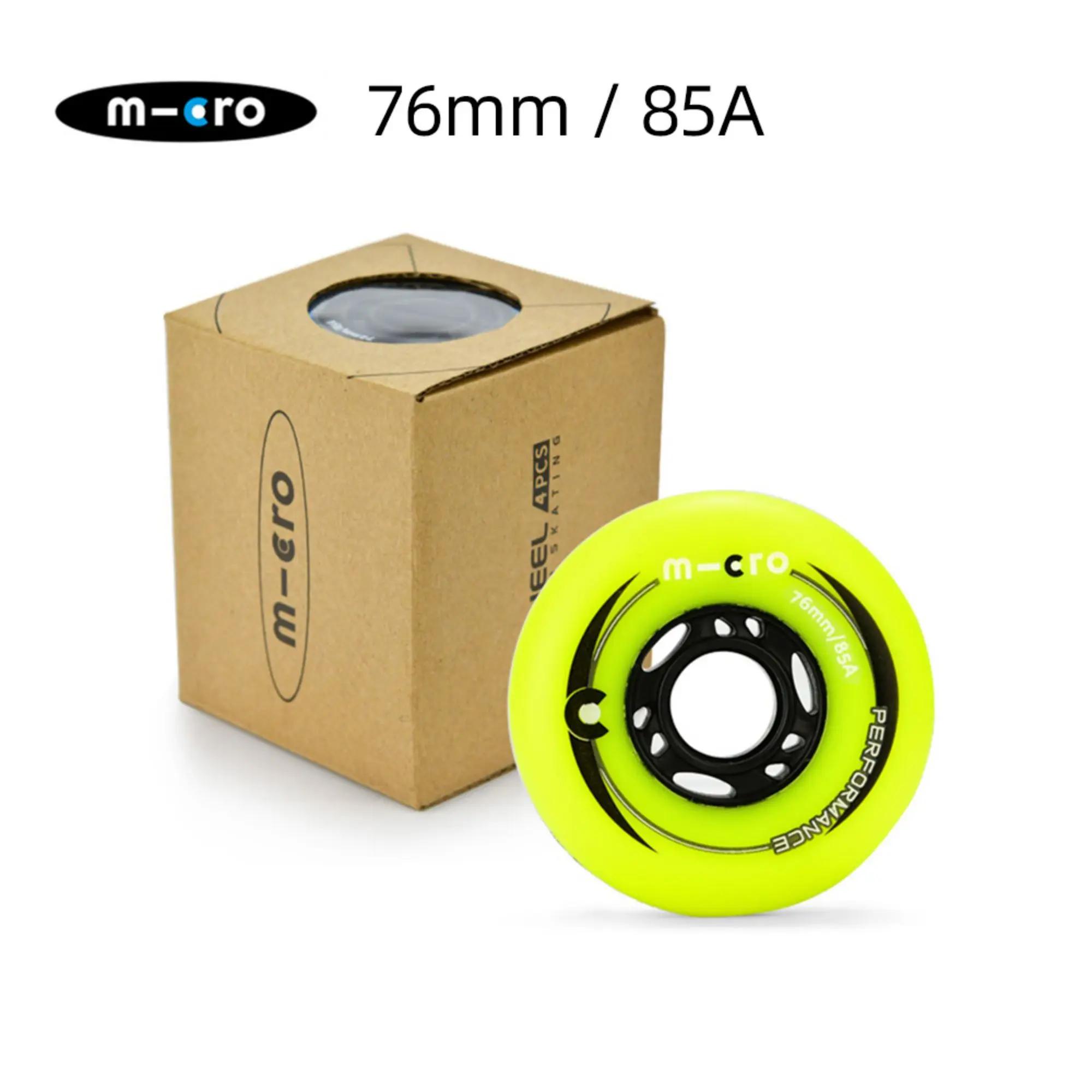 Roda PU grossa colorida para patins Slalom, rodas de skate Freestyle, "MICRO, fórmula patenteada exclusiva, 76mm, 80mm, 3.15", 85A, 4 peças - Image 1