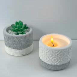 Rodada Gesso Vela De Silicone Copo, DIY Flowerpot, Frasco De Armazenamento, Molde De Cerâmica De Cimento, Fabricação De Concreto, Artesanato Suprimentos - Image 2