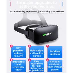 3D Virtual Reality Headset para telefone, óculos VR, óculos de lentes, dispositivos Viar, smartphones inteligentes, controlador, celular Game Viewer - Image 4