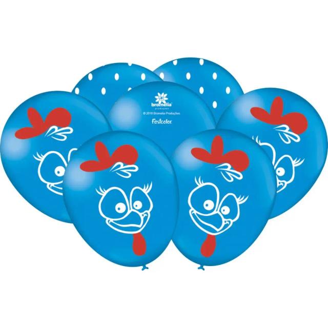 Bexigas de Festa Galinha Pintadinha 9 Polegadas - Pacote com 25 Unidades