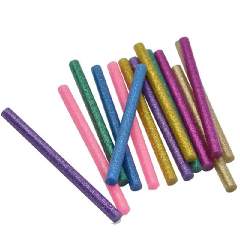 5 pçs conjunto 10cm cores glitter pó cola varas elétrica quente derreter arma adesivo sólido usado para fazer brinquedos jóias artesanato presente de festa - Image 1
