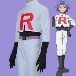 Anime jessie e james cosplay traje equipe foguete jessie musashi james kojirou halloween cosplay traje conjunto completo feminino masculino - Image 5