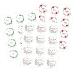 Adesivo de 6cm personalizado, adesivos com nomes e datas para casamento, convites, selos, lembrancinhas, caixas de presente, etiquetas de papel, 108 peças - Image 5