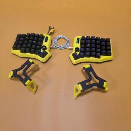 Kits de teclado portátil Split Mini Wired, 58 teclas, Programador de personalização, Tela RGB suave, Botão ergonômico - Image 3
