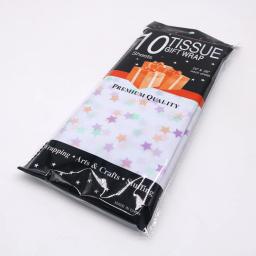 Papel De Tecido Colorido com Estrela, Artesanato DIY, Embalagem De Presentes De Flores, Festa De Casamento, Decoração De Casa Suprimentos, 50x66cm, 10 Folhas por Saco - Image 4