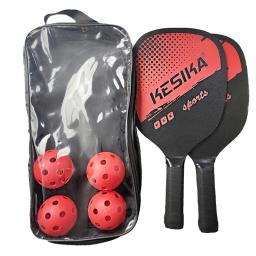 Conjunto de raquete portátil Pickleball, 2 raquetes, 4 bolas, leve, ao ar livre, adultos, indoor, raquetes esportivas de praia - Image 5
