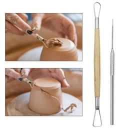 8 em 1 kit de escultura de argila ferramentas de moldagem para cerâmica diy - Image 3